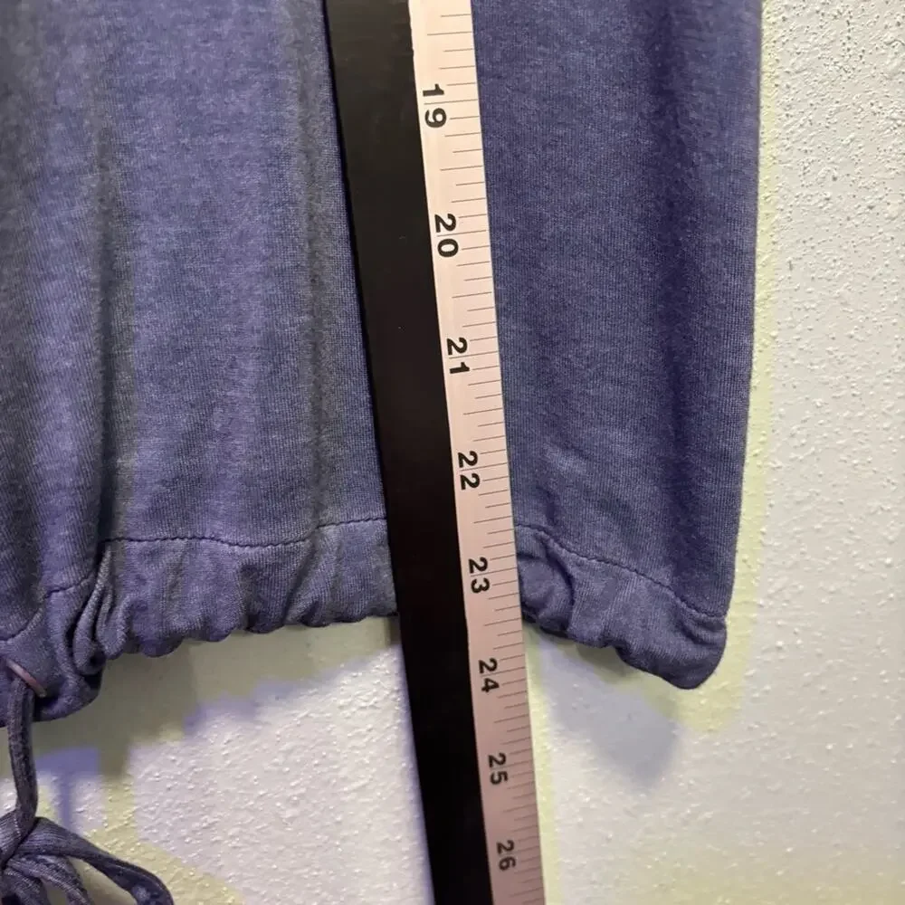 Cable & Gauge Sport Women’s Faded Blue Relaxed Tie Front Tee Size M - Picture 7 of 7